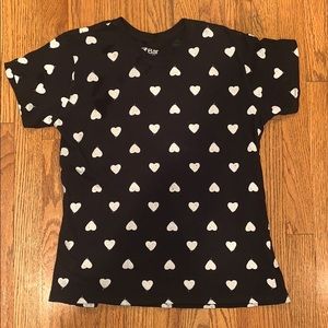 Faded Hearts Designed Black Top!!